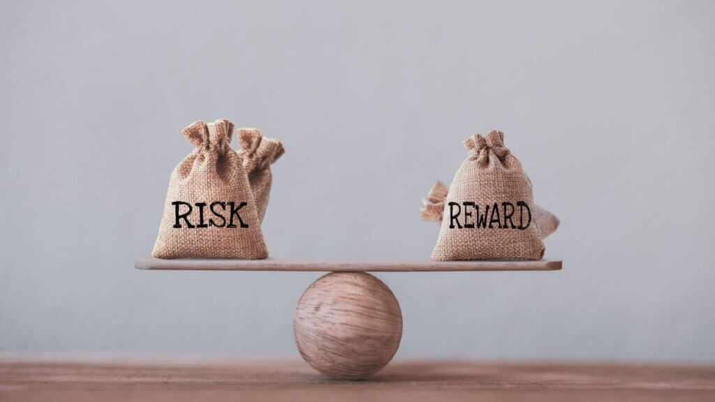 balancing scale of risk and reward
