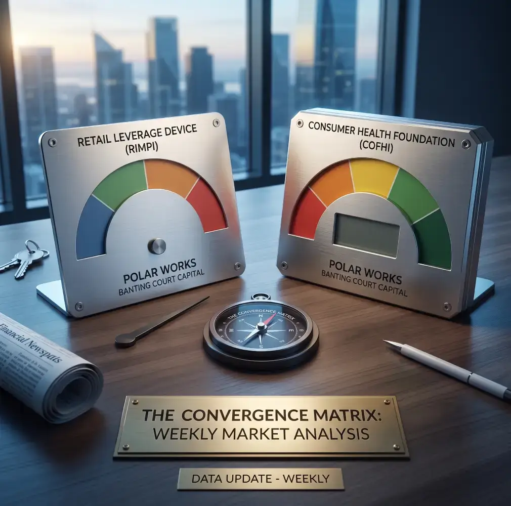 A RIMPI & COFHI index meter sitting on a desk in a high rise building.