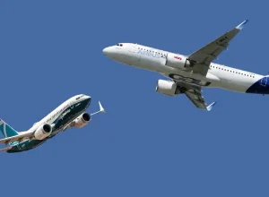 Airbus and Boeing Airplane