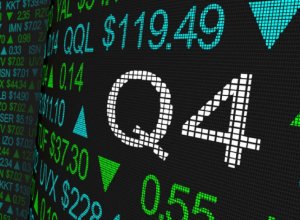 Stock Ticker Tape With "Q4" Written On It (earnings season)