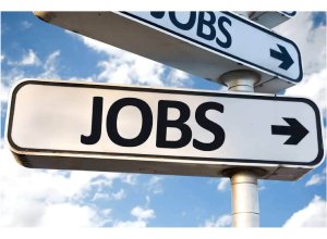 A street sign that says "jobs"