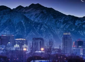 Utah winter skyline