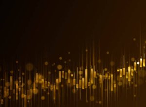 shiny gold candlestick chart going up