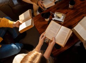 reading books